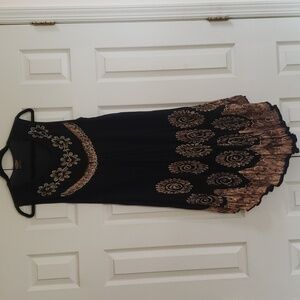 NWOT Black Embellished Sleeveless High-Low Dress
